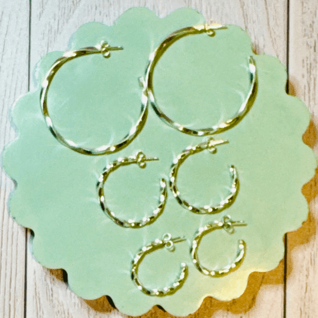 Made to order - Twisted Hoops (Large) 