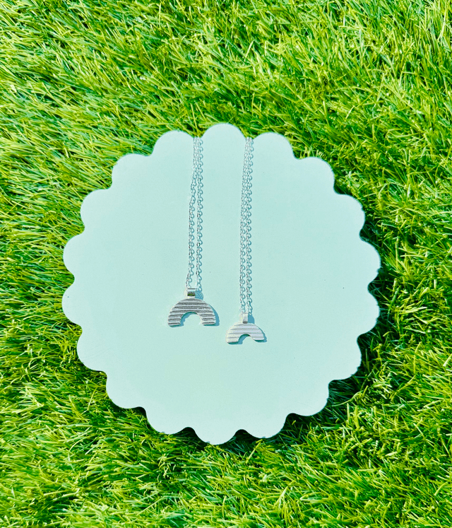 Mini Striped Rainbow Necklace 