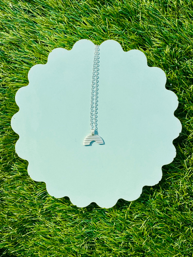 Mini Striped Rainbow Necklace 